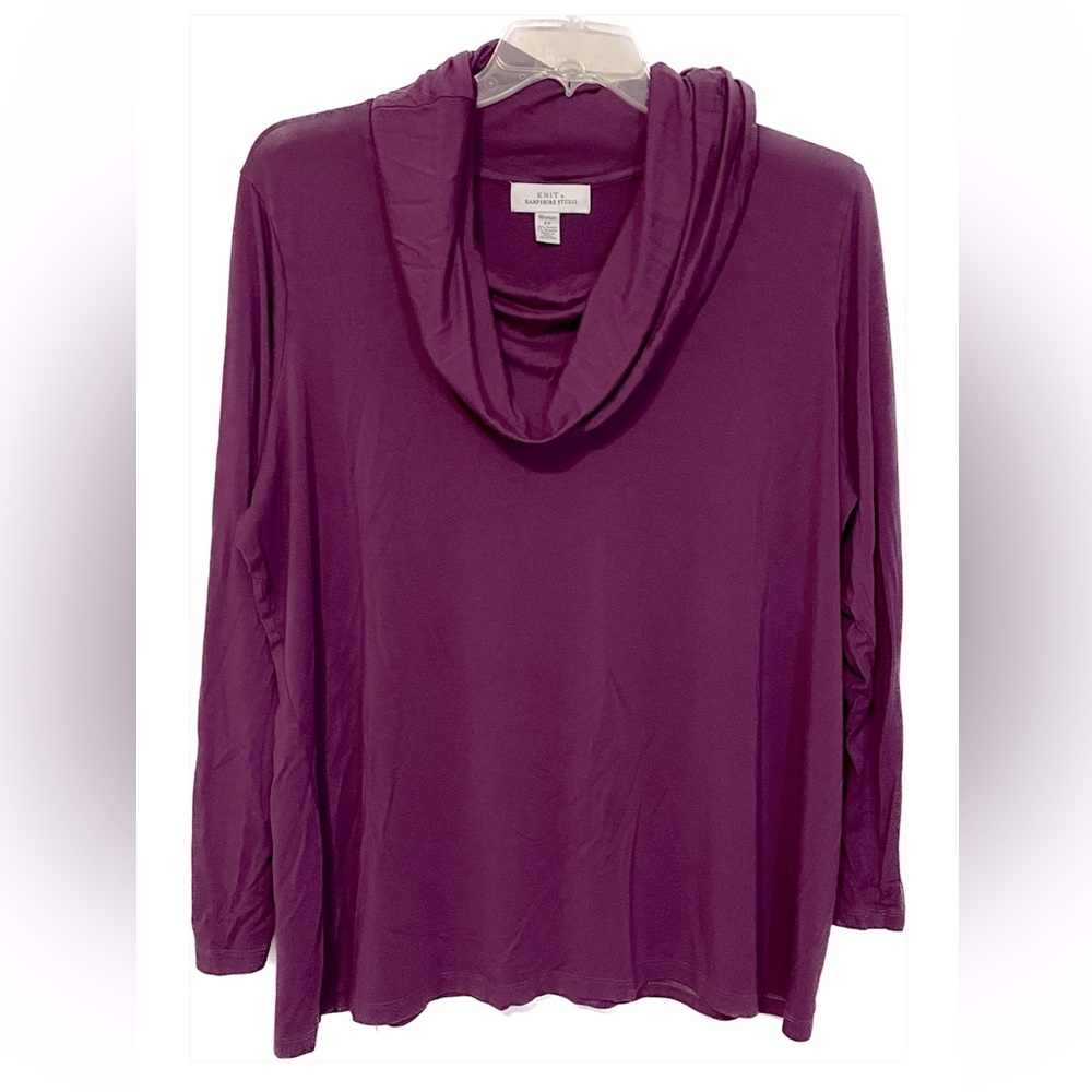 Knit by Hampshire Studio cowl neck top Sz 2x